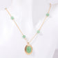 Copper Natural Crystal Pendant Necklace