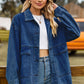 Outer Adventure Full Size Dropped Shoulder Denim Jacket with Pockets