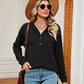 Full Size Half-Button Dropped Shoulder Hoodie