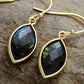 Geometrical Shape Natural Stone Dangle Earrings