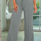 Drawstring Wide Leg Pants with Pockets