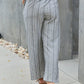Heimish Find Your Path Full Size Paperbag Waist Striped Culotte Pants