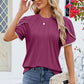 Round Neck Petal Sleeve T-Shirt
