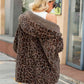 Adrien Planet Chestnut Leopard Hooded Coat with Pockets