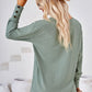 Full Size V-Neck Long Sleeve Blouse