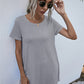 SOChic Round Neck Short Sleeve Mini Dress