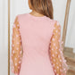 SOSPRING Full Size Textured Applique Long Sleeve Blouse