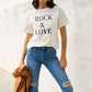 Simply Love Full Size ROCK ＆ LOVE Short Sleeve T-Shirt