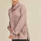 Kimberly C Drawstring Side Zip Lavender Sweatshirt