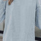 Ribbed Round Neck Drop Shoulder Sweatshirt
