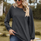 Round Neck Raglan Sleeve Sweatshirt