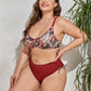 Sammi Plus Size Printed V-Neck Drawstring Bikini Set