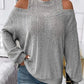 Round Neck Cold Shoulder Sweater