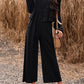 Round Neck Peplum Top and Pants Set