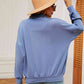 Full Size Half-Zip Dropped Shoulder Sweatshirt