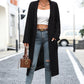Dropped Shoulder Long Sleeve Cardigan with Pocket