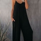 Printed Spaghetti Strap Jumpsuit with Pockets