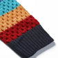 Openwork Color Block Tied Cardigan