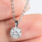 Women's 925 Sterling Silver 1 Carat Moissanite Chain-Link Necklace