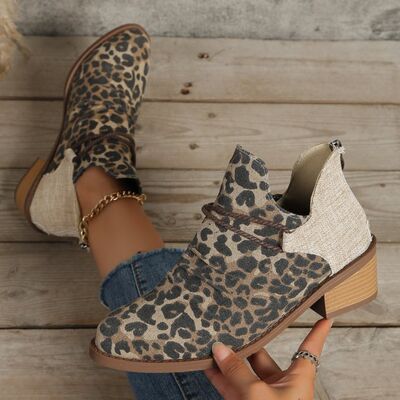 Savannah Contrast Canvas Low Heel Boots