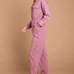 Culture Code Full Size Button Up Drawstring Waist Straight Jumpsuit