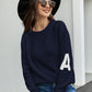 Hannah Lea Round Neck Dropped Shoulder Sweater 🦋