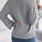 SophisticatedChic Cable-Knit Buttoned V-Neck Sweater