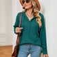 Full Size Half-Button Dropped Shoulder Hoodie