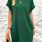 Pocketed Round Neck Short Sleeve Dress