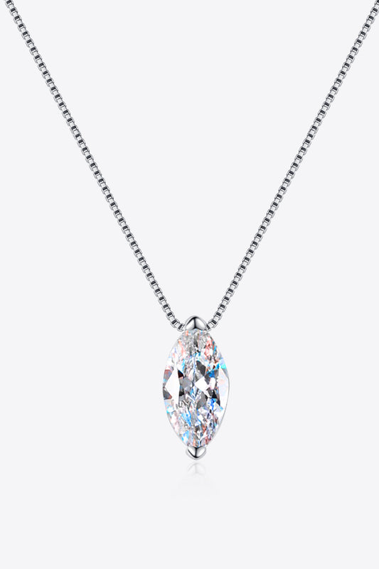 1 Carat Moissanite 925 Sterling Silver Necklace 💜