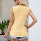 Contrast Eyelet V-Neck Tank