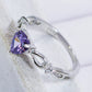 Women's Crystal Heart 925 Sterling Silver Ring