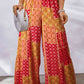 Bohemian Woman Patchwork Drawstring Wide Leg Pants