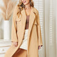 Culture Code Full Size Tied Tan Trench Coat with Pockets