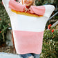 Sunny Yellows Plus Size Color Block Round Neck Sweater 🦋