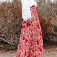 Printed High Waist Pleated Skirt