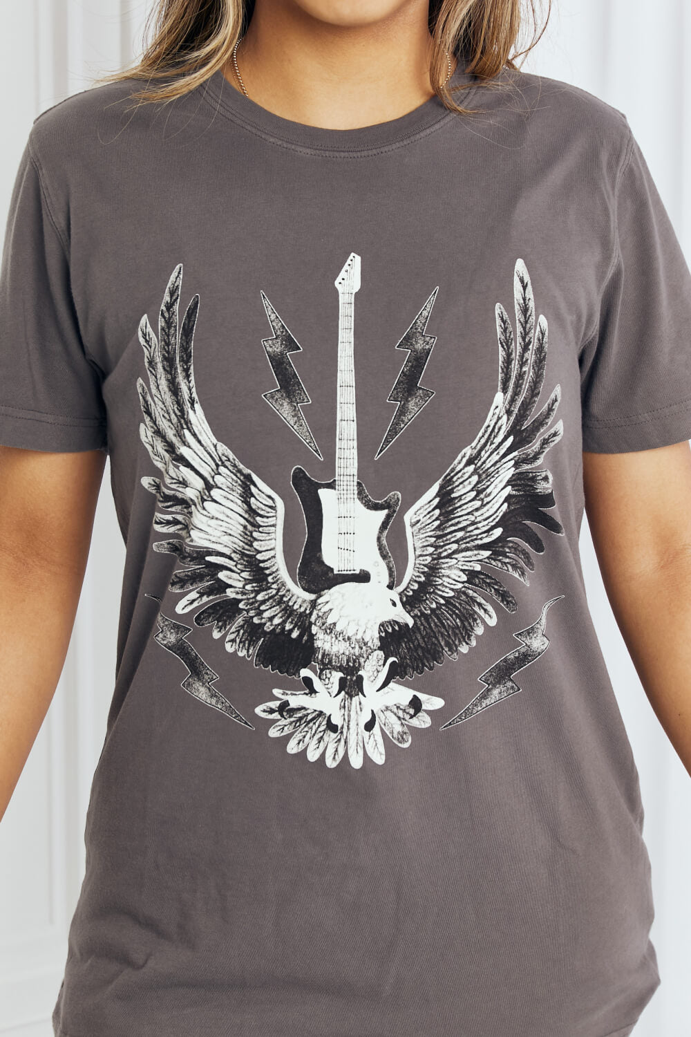 mineB Full Size Eagle Graphic Tee Shirt *