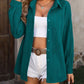 Button Up Dropped Shoulder Shirt