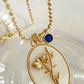 Flower Shell Pendant Copper Necklace