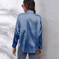 Button Up Collared Neck Long Sleeve Shirt