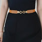 Black, Caramel, or White One Size PU Leather Belt