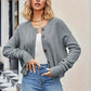 Button Up Dropped Shoulder Cardigan