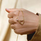 Heart Shape Zircon 18K Gold-Plated Necklace