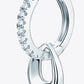 925 Sterling Silver Moissanite Double Hoop Earrings