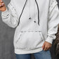 Drawstring Kangaroo Pocket Dropped Shoulder Hoodie