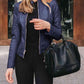 Mock Neck Zip Up Jacket