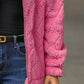 Full Size Fuzzy Pocketed Zip Up Jacket