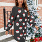 Round Neck Dropped Shoulder Sweater Dress