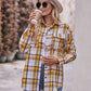 Plaid Dropped Shoulder Longline Shirt