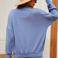 Half Zip Dropped Shoulder Sweatshirt